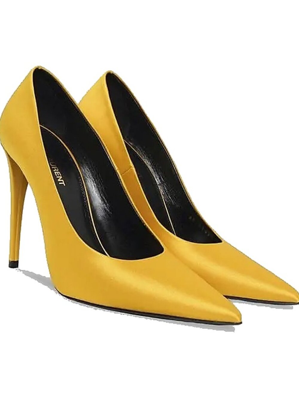 YSL Women's Yellow Monceau 110 Satin Crepe Pumps - EU 38/US 8 - NIB